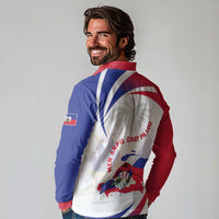 Haiti Long Sleeve Polo Shirt Men Anpil Chay Pa Lou LT05