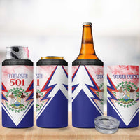 Personalized Belize 501 4 in 1 Can Cooler Tumbler Coat Of Arms