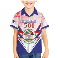 Personalized Belize 501 Family Matching Mermaid Dress and Hawaiian Shirt Coat Of Arms