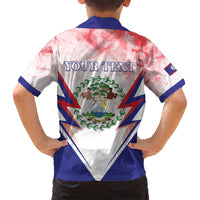 Personalized Belize 501 Family Matching Tank Maxi Dress and Hawaiian Shirt Coat Of Arms