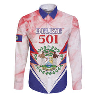 Personalized Belize 501 Family Matching Tank Maxi Dress and Hawaiian Shirt Coat Of Arms