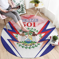 Belize 501 Round Carpet Coat Of Arms
