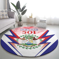 Belize 501 Round Carpet Coat Of Arms