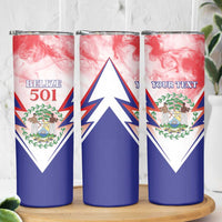 Personalized Belize 501 Skinny Tumbler Coat Of Arms