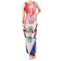 Personalized Belize 501 Tank Maxi Dress Coat Of Arms