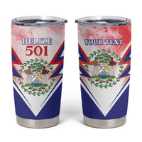 Personalized Belize 501 Tumbler Cup Coat Of Arms