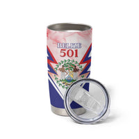 Personalized Belize 501 Tumbler Cup Coat Of Arms