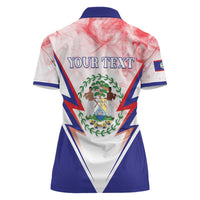 Personalized Belize 501 Women Polo Shirt Coat Of Arms