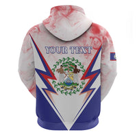 Personalized Belize 501 Zip Hoodie Coat Of Arms