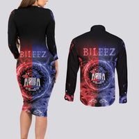 Belize Couples Matching Long Sleeve Bodycon Dress and Long Sleeve Button Shirt Unique Style