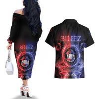 Belize Couples Matching Off The Shoulder Long Sleeve Dress and Hawaiian Shirt Unique Style