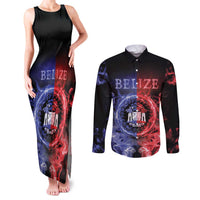 Belize Couples Matching Tank Maxi Dress and Long Sleeve Button Shirt Unique Style