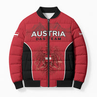 Custom Austria Football 2026 Bomber Puffer Jacket Go Das Team