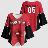 Custom Austria Football 2026 Kimono Sleeve Blouse Go Das Team