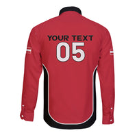Custom Austria Football 2026 Long Sleeve Button Shirt Go Das Team