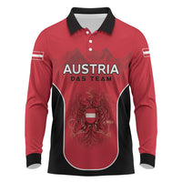 Custom Austria Football 2026 Long Sleeve Polo Shirt Go Das Team