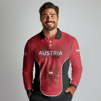 Custom Austria Football 2026 Long Sleeve Polo Shirt Go Das Team