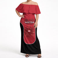 Custom Austria Football 2026 Off Shoulder Maxi Dress Go Das Team