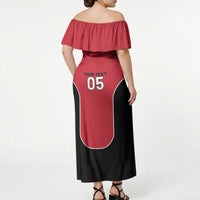 Custom Austria Football 2026 Off Shoulder Maxi Dress Go Das Team
