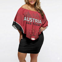 Custom Austria Football 2026 Off Shoulder Short Dress Go Das Team