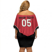 Custom Austria Football 2026 Off Shoulder Short Dress Go Das Team