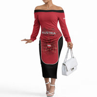 Custom Austria Football 2026 Off The Shoulder Long Sleeve Dress Go Das Team