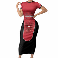 Custom Austria Football 2026 Short Sleeve Bodycon Dress Go Das Team