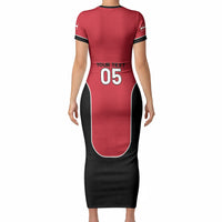Custom Austria Football 2026 Short Sleeve Bodycon Dress Go Das Team