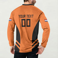Custom Netherlands Football 2026 Button Sweatshirt Oranje Lion Special Style