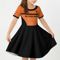 Custom Netherlands Football 2026 Kid Short Sleeve Dress Oranje Lion Special Style