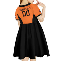 Custom Netherlands Football 2026 Kid Short Sleeve Dress Oranje Lion Special Style