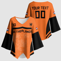 Custom Netherlands Football 2026 Kimono Sleeve Blouse Oranje Lion Special Style