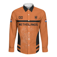 Custom Netherlands Football 2026 Long Sleeve Button Shirt Oranje Lion Special Style