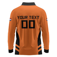 Custom Netherlands Football 2026 Long Sleeve Polo Shirt Oranje Lion Special Style