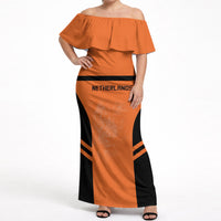 Custom Netherlands Football 2026 Off Shoulder Maxi Dress Oranje Lion Special Style