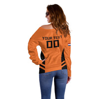 Custom Netherlands Football 2026 Off Shoulder Sweater Oranje Lion Special Style