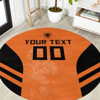 Custom Netherlands Football 2026 Round Carpet Oranje Lion Special Style