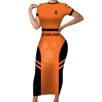 Custom Netherlands Football 2026 Short Sleeve Bodycon Dress Oranje Lion Special Style