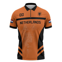 Custom Netherlands Football 2026 Zipper Polo Shirt Oranje Lion Special Style
