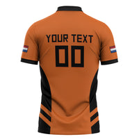 Custom Netherlands Football 2026 Zipper Polo Shirt Oranje Lion Special Style