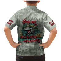 Say No To Alligator Auschwitz Family Matching Mermaid Dress and Hawaiian Shirt - Wonder Print Shop