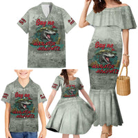 Say No To Alligator Auschwitz Family Matching Mermaid Dress and Hawaiian Shirt - Wonder Print Shop