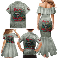 Say No To Alligator Auschwitz Family Matching Mermaid Dress and Hawaiian Shirt - Wonder Print Shop