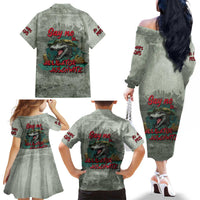 Say No To Alligator Auschwitz Family Matching Off The Shoulder Long Sleeve Dress and Hawaiian Shirt - Wonder Print Shop