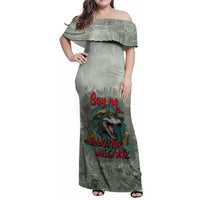 Say No To Alligator Auschwitz Family Matching Off Shoulder Maxi Dress and Hawaiian Shirt - Wonder Print Shop
