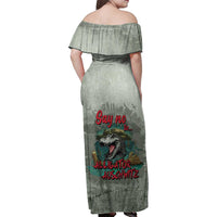 Say No To Alligator Auschwitz Family Matching Off Shoulder Maxi Dress and Hawaiian Shirt - Wonder Print Shop