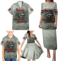 Say No To Alligator Auschwitz Family Matching Puletasi and Hawaiian Shirt - Wonder Print Shop
