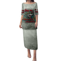 Say No To Alligator Auschwitz Family Matching Puletasi and Hawaiian Shirt - Wonder Print Shop