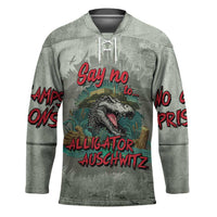 Say No To Alligator Auschwitz Hockey Jersey - Wonder Print Shop