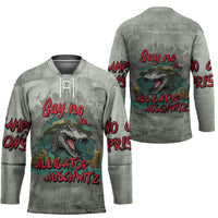 Say No To Alligator Auschwitz Hockey Jersey - Wonder Print Shop